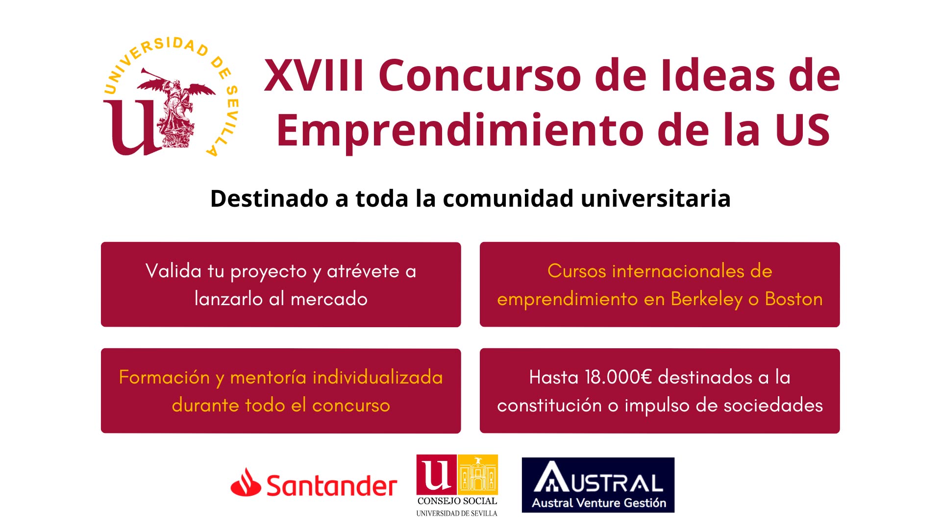 XVIII edición del Concurso de Ideas de Emprendimiento de la Universidad de Sevilla | ETSi
