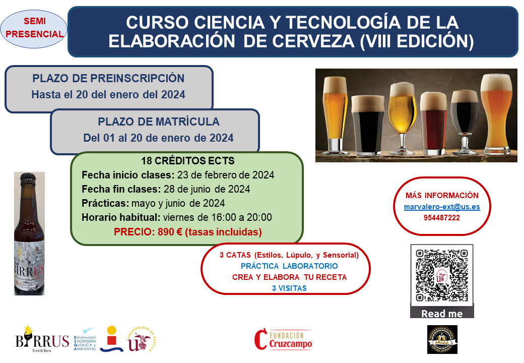 Curso en Ciencia y Tecnología de la Elaboración de Cerveza (VIII edición)